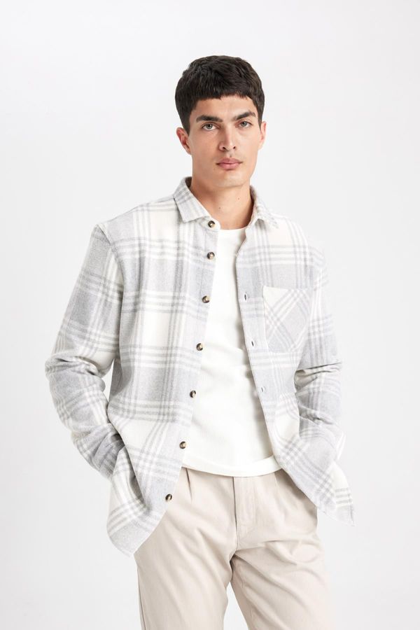 DEFACTO DEFACTO Regular Fit Checkered Long Sleeve Shirt