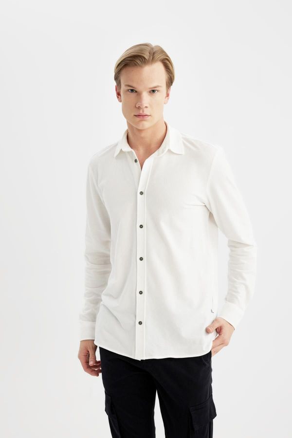 DEFACTO DEFACTO Regular Fit Combed Long Sleeve Shirt