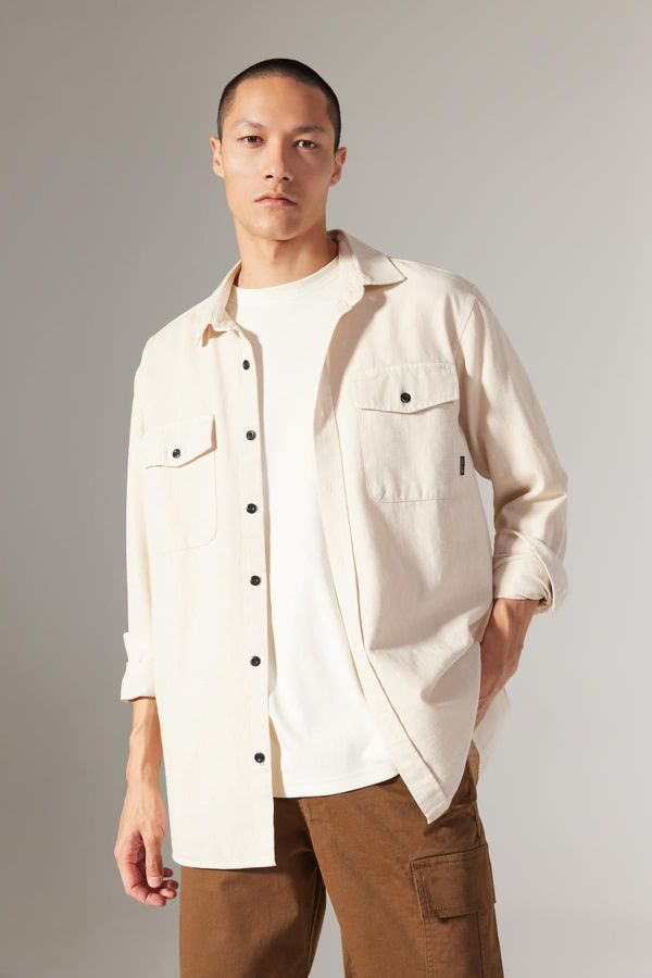 DEFACTO DEFACTO Regular Fit Cotton Long Sleeve Shirt Jacket