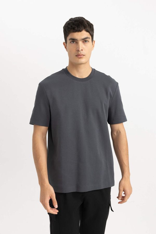 DEFACTO DEFACTO Regular Fit Crew Neck Basic Heavy Fabric T-Shirt