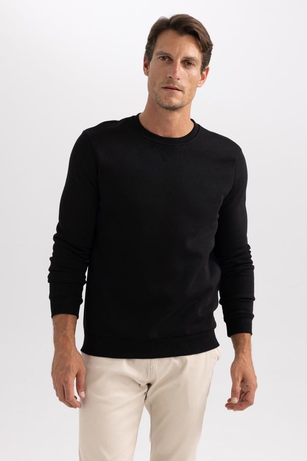 DEFACTO DEFACTO Regular Fit Crew Neck Cotton Basic Sweatshirt