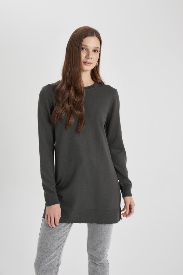 DEFACTO DEFACTO Regular Fit Crew Neck Knitwear Kazakhtunic