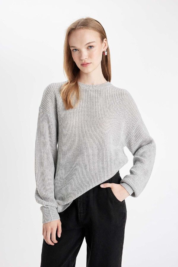 DEFACTO DEFACTO Regular Fit Crew Neck Knitwear Sweater