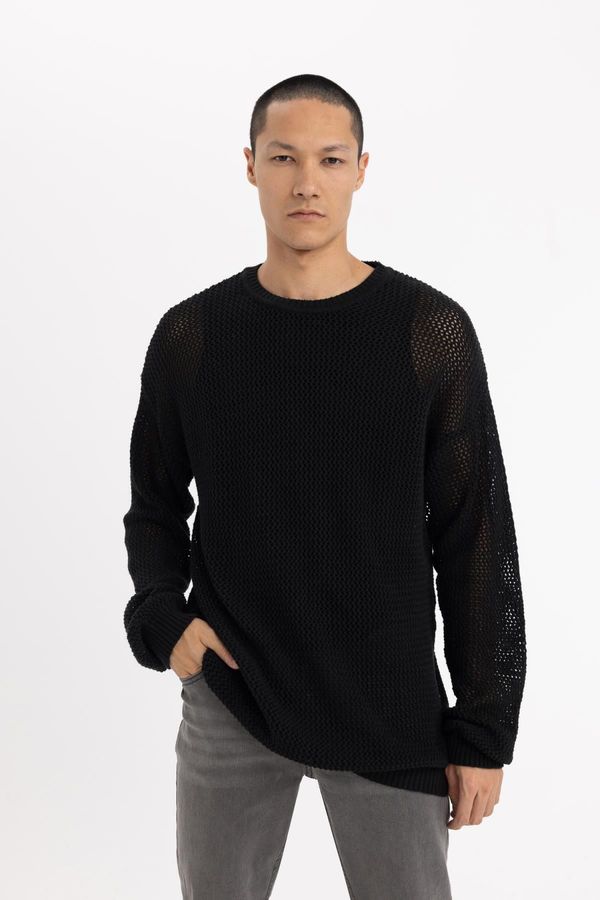 DEFACTO DEFACTO Regular Fit Crew Neck Knitwear Sweatshirt