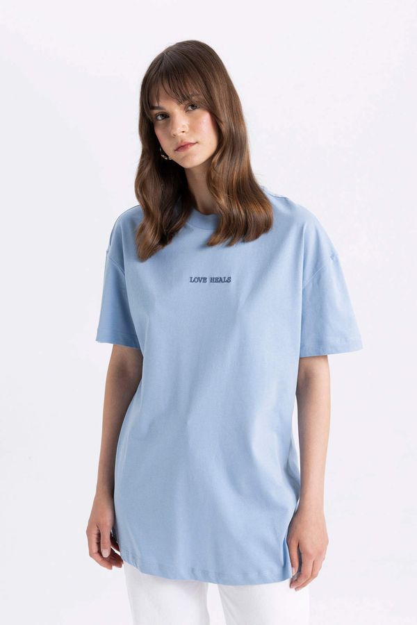 DEFACTO DEFACTO Regular Fit Crew Neck Short Sleeve Tunic