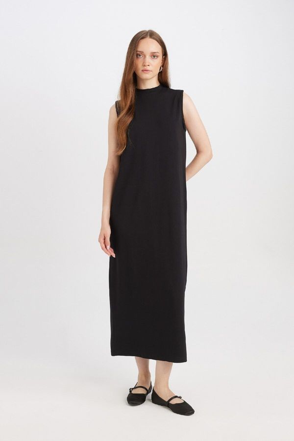 DEFACTO DEFACTO Regular Fit Crew Neck Sleeveless Maxi Dress