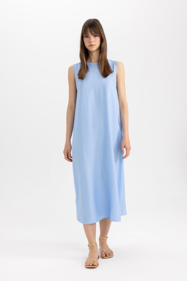 DEFACTO DEFACTO Regular Fit Crew Neck Sleeveless Maxi Dress