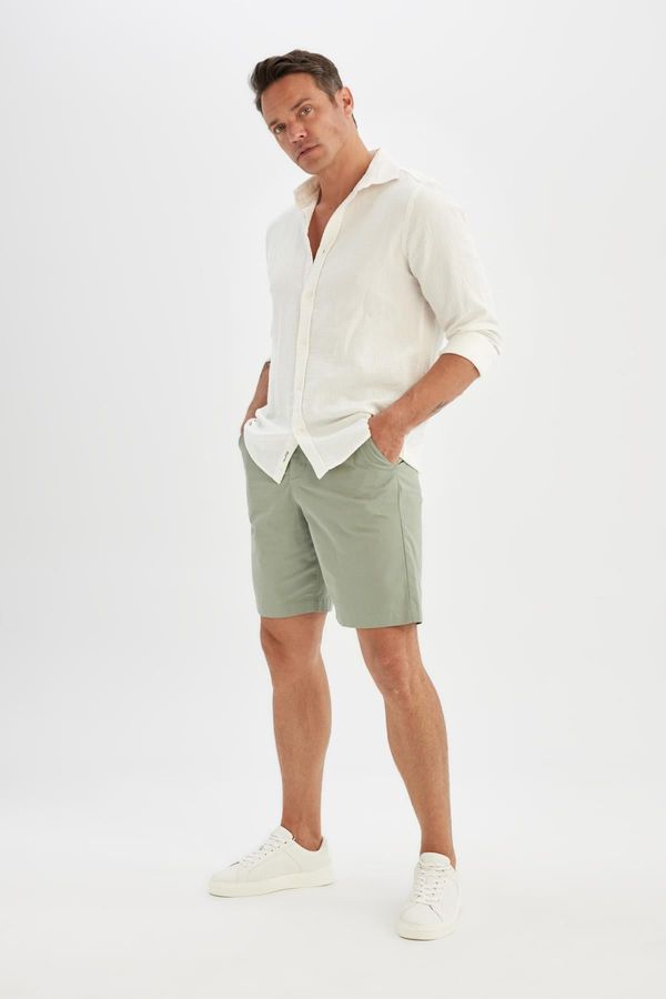 DEFACTO DEFACTO Regular Fit Gabardine Bermuda Shorts