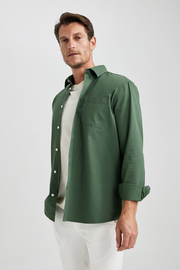 DEFACTO DEFACTO Regular Fit Gabardine Long Sleeve Shirt