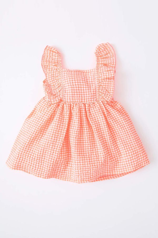 DEFACTO DEFACTO Regular Fit gingham Sleeveless Woven Dress