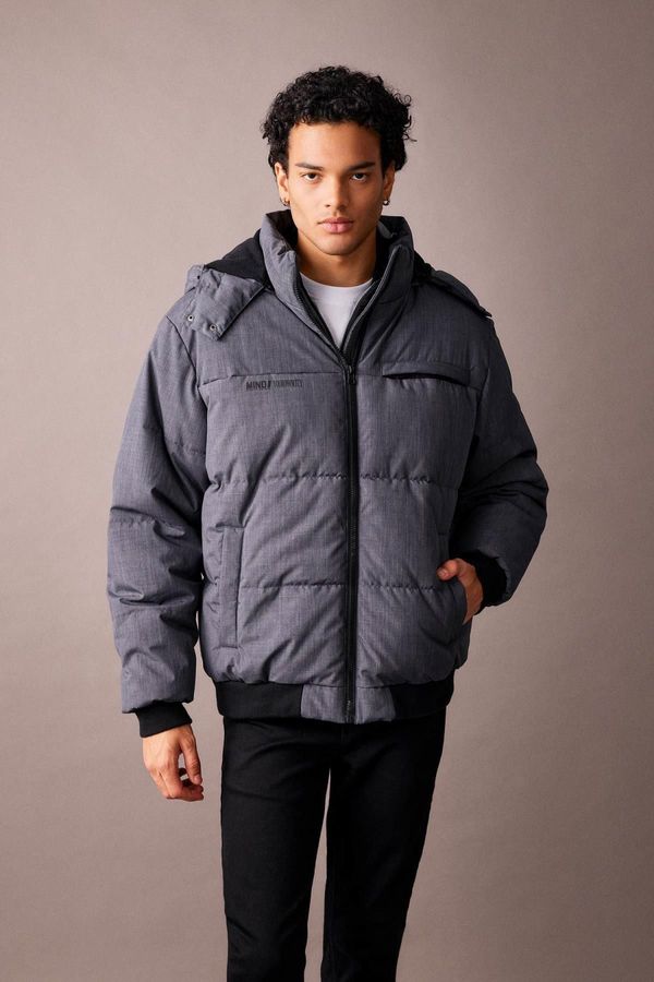 DEFACTO DEFACTO Regular Fit Hooded, Fleece Lined Puffer Coat