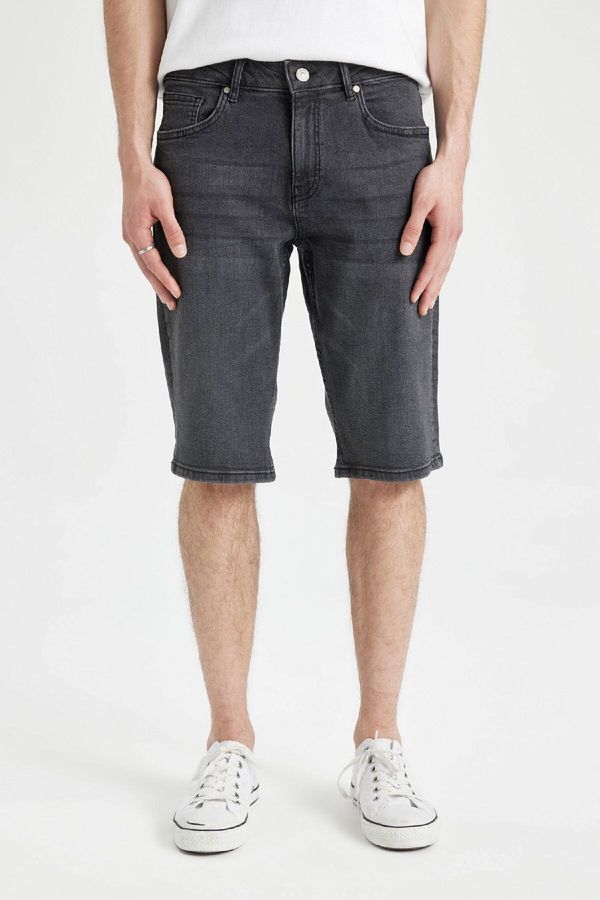 DEFACTO DEFACTO Regular Fit Jean Bermuda Shorts