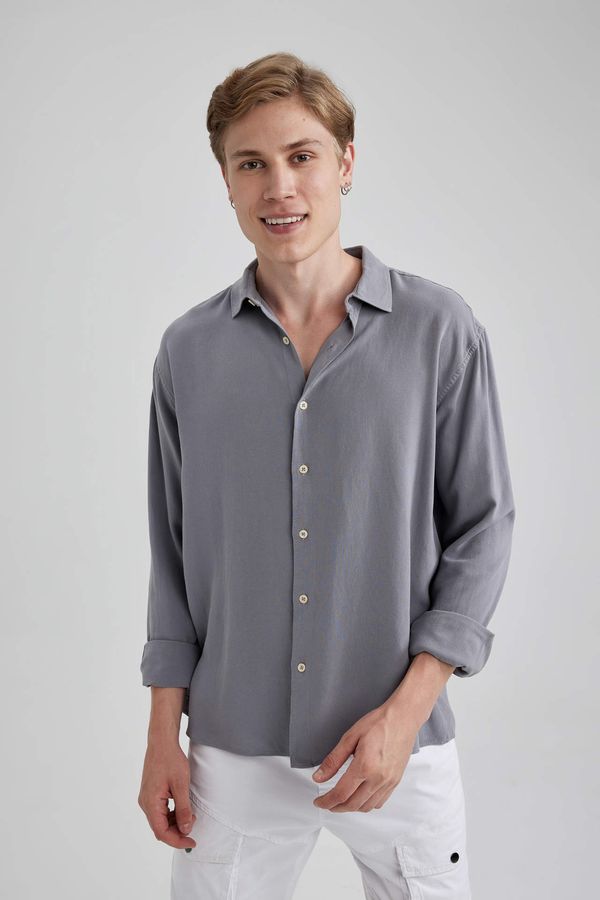 DEFACTO DEFACTO Regular Fit linen Long Sleeve Shirt