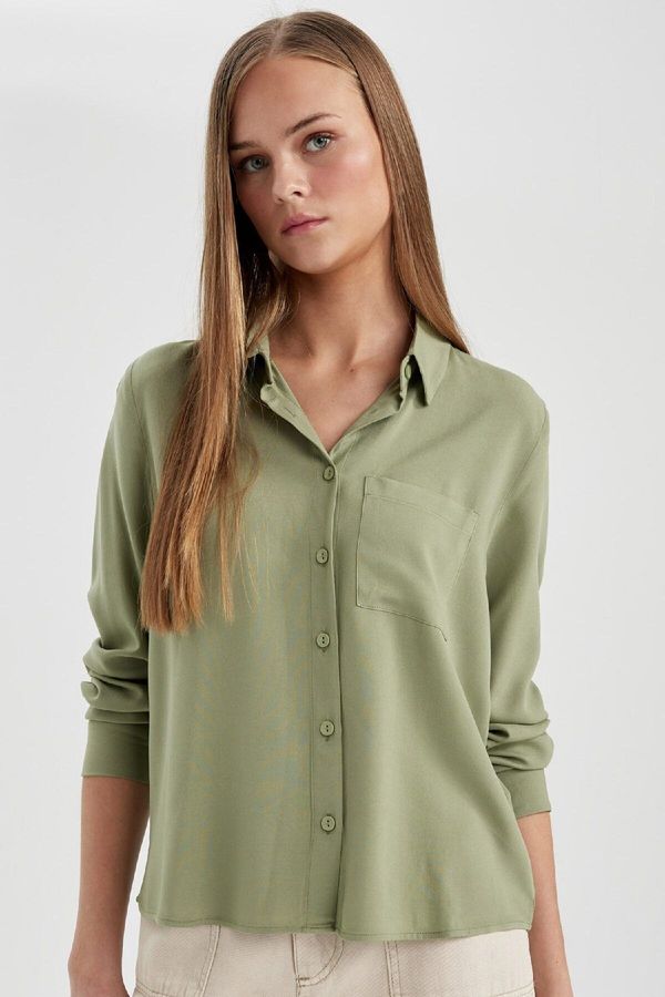 DEFACTO DEFACTO Regular Fit Long Sleeve Basic Shirt