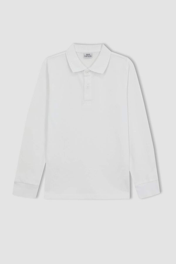 DEFACTO DEFACTO Regular Fit Long Sleeve Polo T-Shirt
