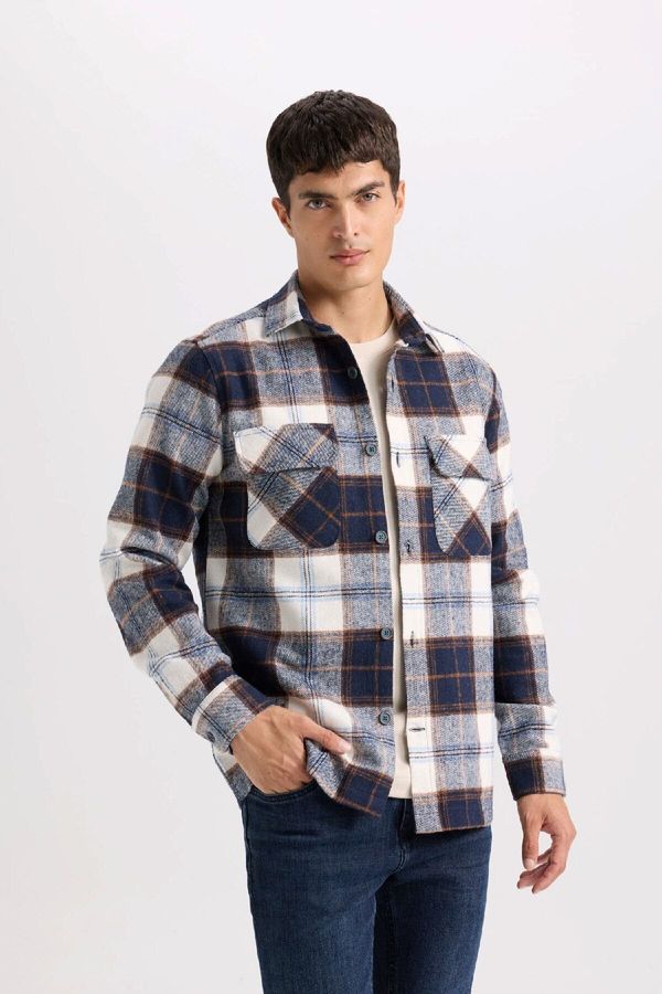 DEFACTO DEFACTO Regular Fit Lumberjack Plaid Long Sleeve Shirt