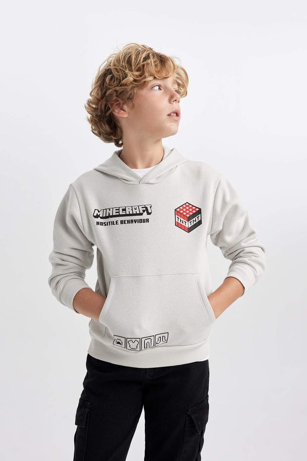 DEFACTO DEFACTO Regular Fit Minecraft Licensed Hooded Sweatshirt