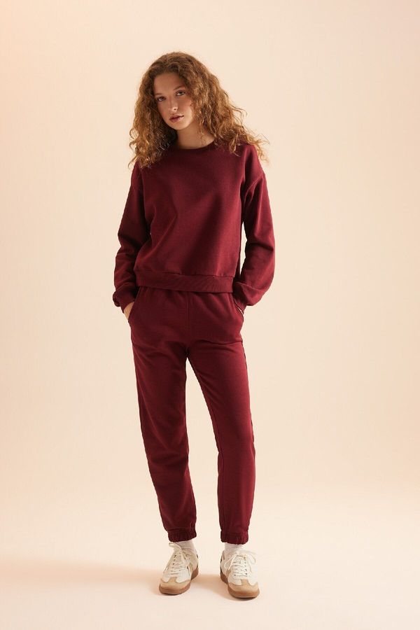 DEFACTO DEFACTO Regular Fit Normal Mold Basic Thick Polar Fleece Tracksuit