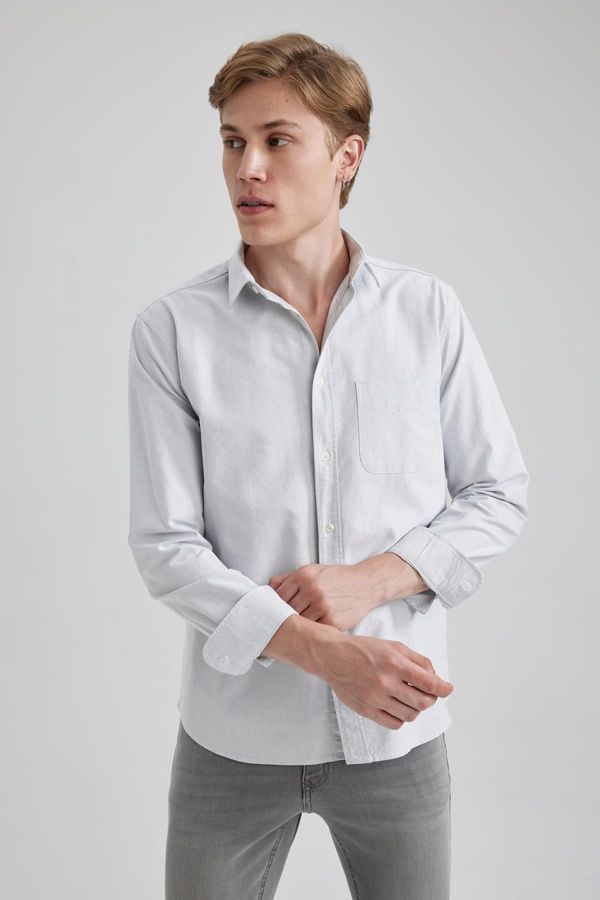 DEFACTO DEFACTO Regular Fit Oxford Long Sleeve Shirt