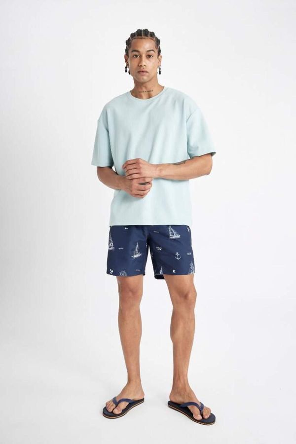 DEFACTO DEFACTO Regular Fit Patterned Beach Shorts