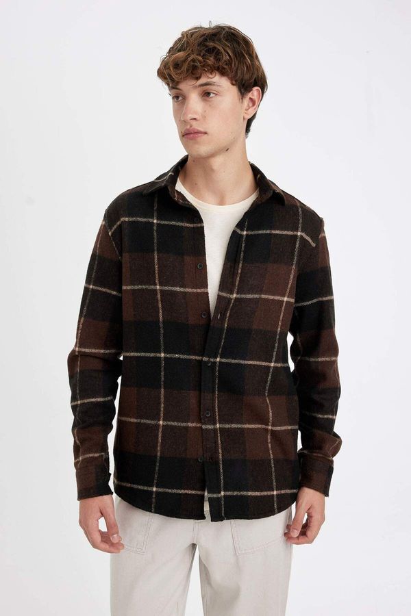 DEFACTO DEFACTO Regular Fit Plaid Lumberjack Flannel Long Sleeve Shirt S9275az24au