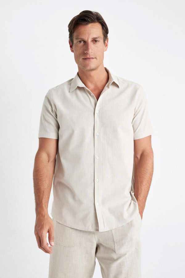 DEFACTO DEFACTO Regular Fit Polo Neck Cotton Short Sleeve Shirt