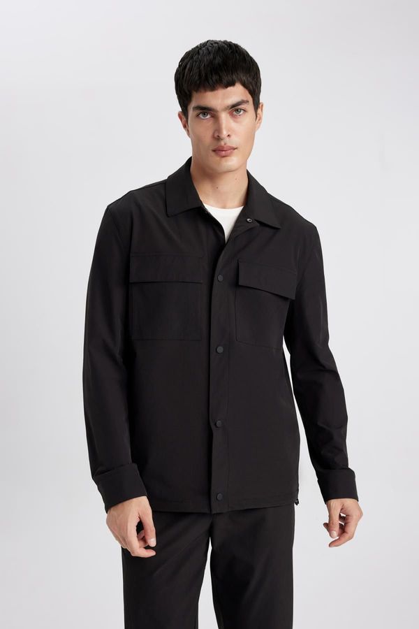 DEFACTO DEFACTO Regular Fit Polo Neck Shirt Jacket