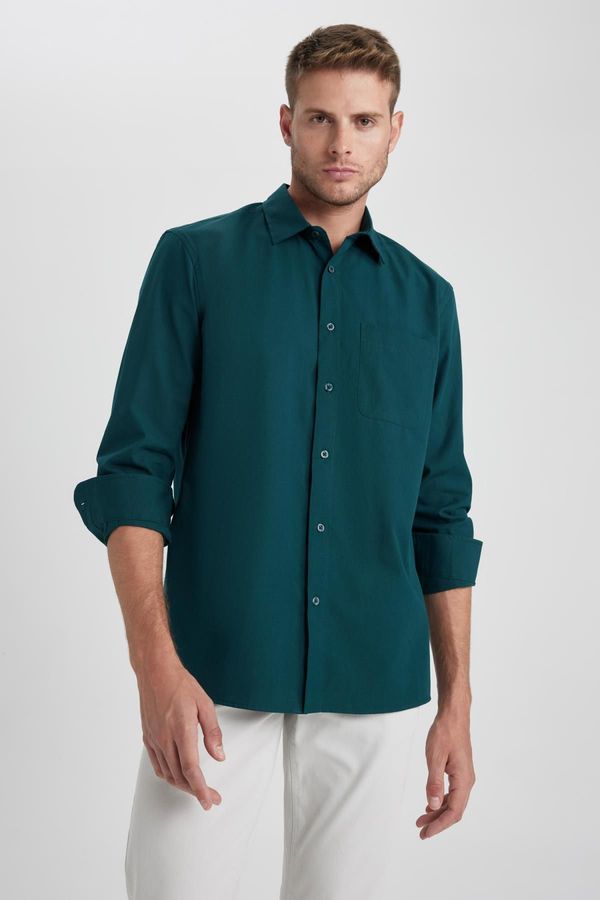 DEFACTO DEFACTO Regular Fit Poplin Long Sleeve Shirt