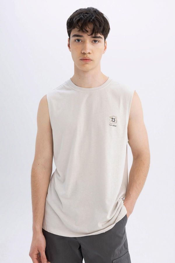 DEFACTO DEFACTO Regular Fit Printed Crew Neck Undershirt