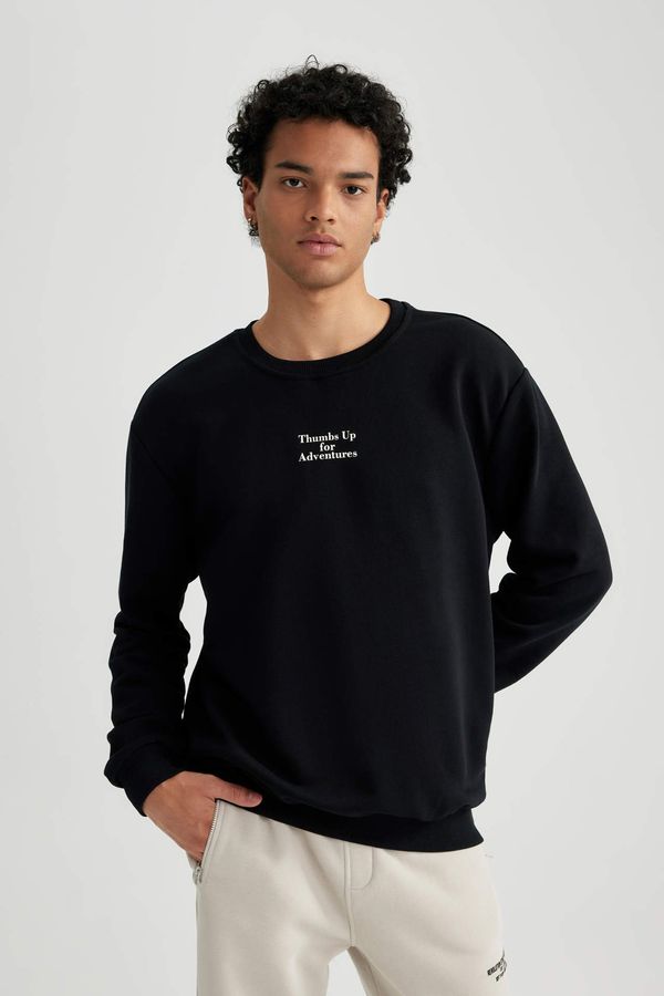 DEFACTO DEFACTO Regular Fit Printed Long Sleeve Sweatshirt
