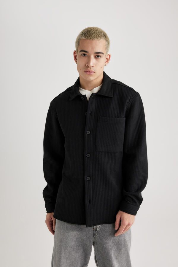 DEFACTO DEFACTO Regular Fit Quilted Long Sleeve Shirt Jacket