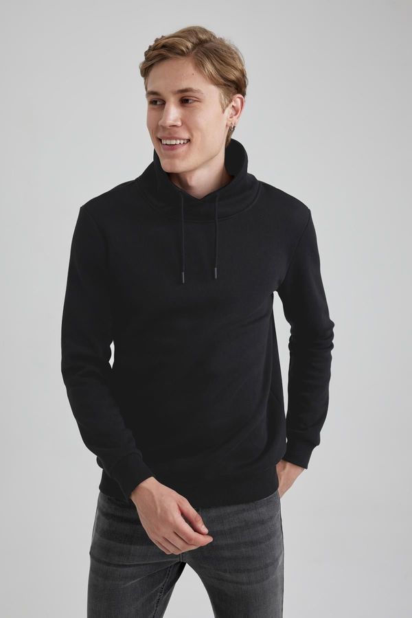 DEFACTO DEFACTO Regular Fit Shawl Collar Thick Sweatshirt