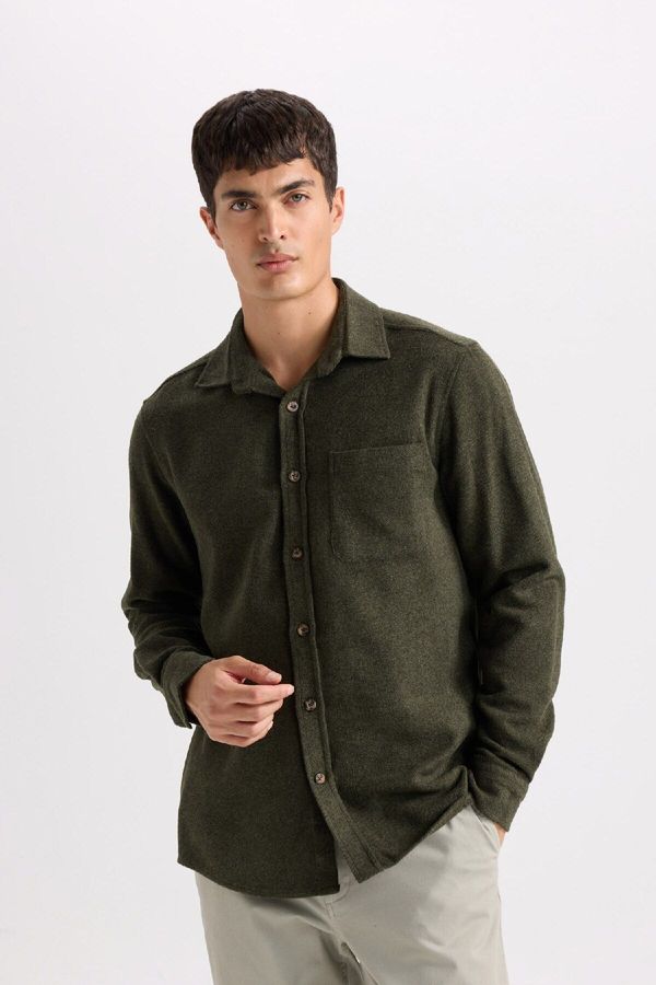 DEFACTO DEFACTO Regular Fit Shirt Collar Lumberjack Long Sleeve Shirt