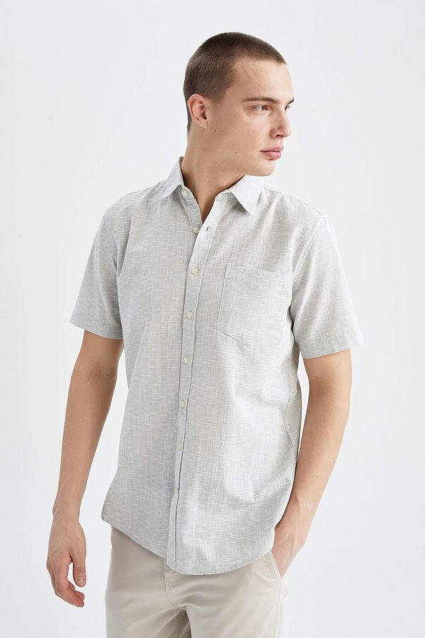 DEFACTO DEFACTO Regular Fit Short Sleeve One Side Pocket Shirt