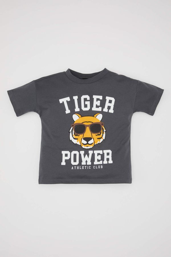 DEFACTO DEFACTO Regular Fit Tiger Short Sleeve T-Shirt