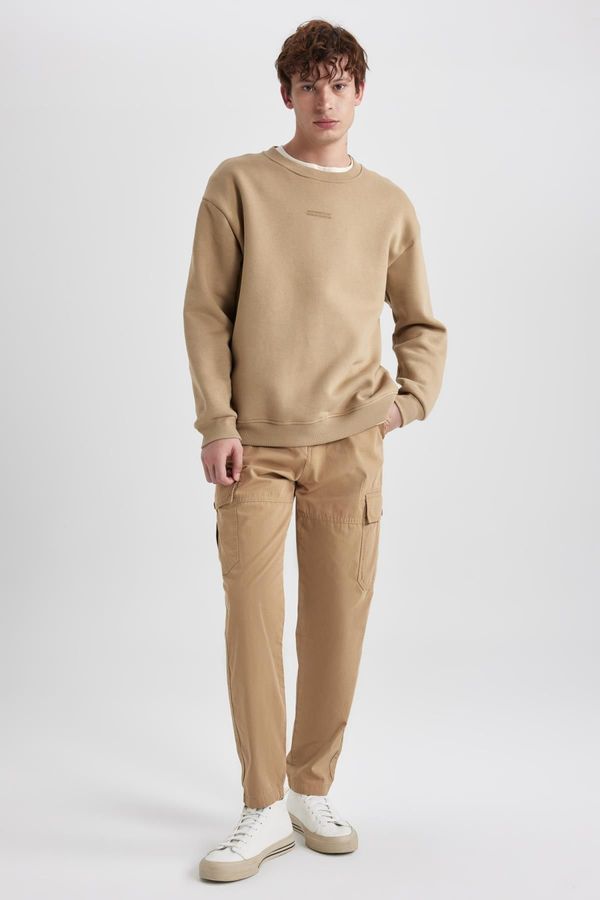 DEFACTO DEFACTO Relax Fit Cargo Pocket Straight Leg Gabardine Trousers