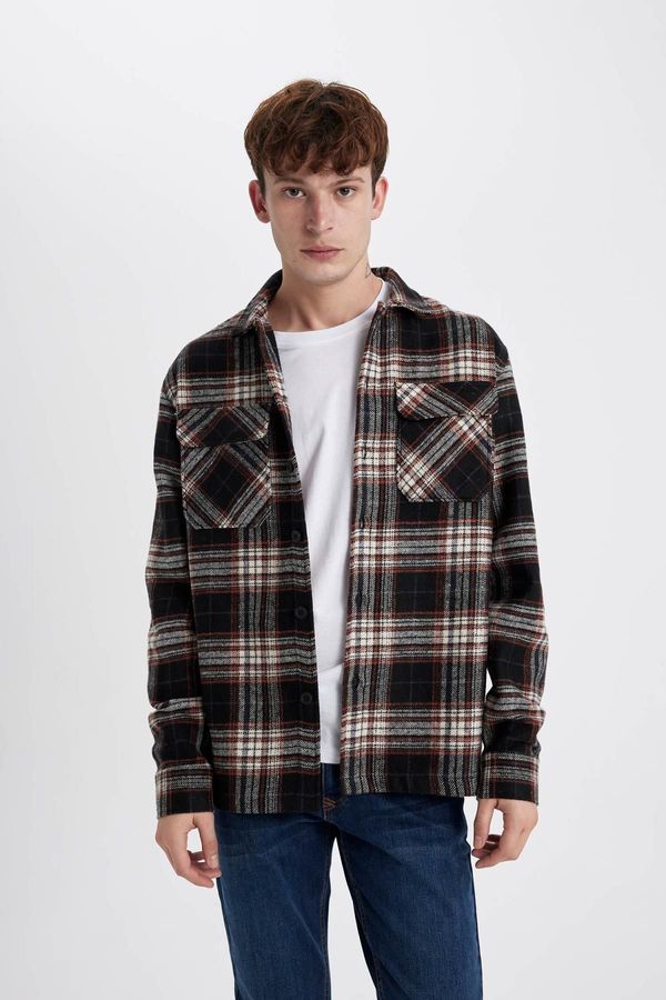 DEFACTO DEFACTO Relax Fit Checkered Lumberjack Long Sleeve Shirt