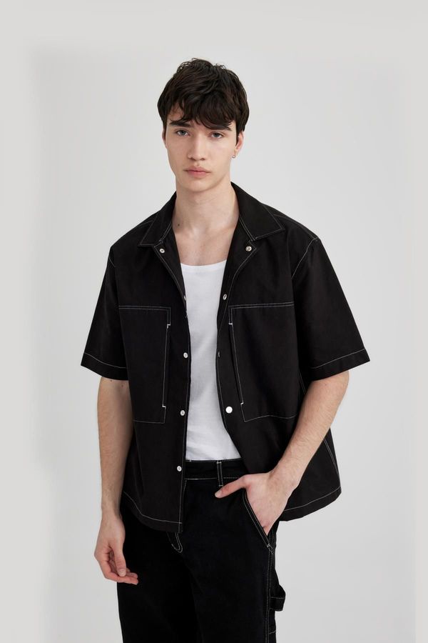DEFACTO DEFACTO Relax Fit Cotton Short Sleeve Short Sleeve Shirt
