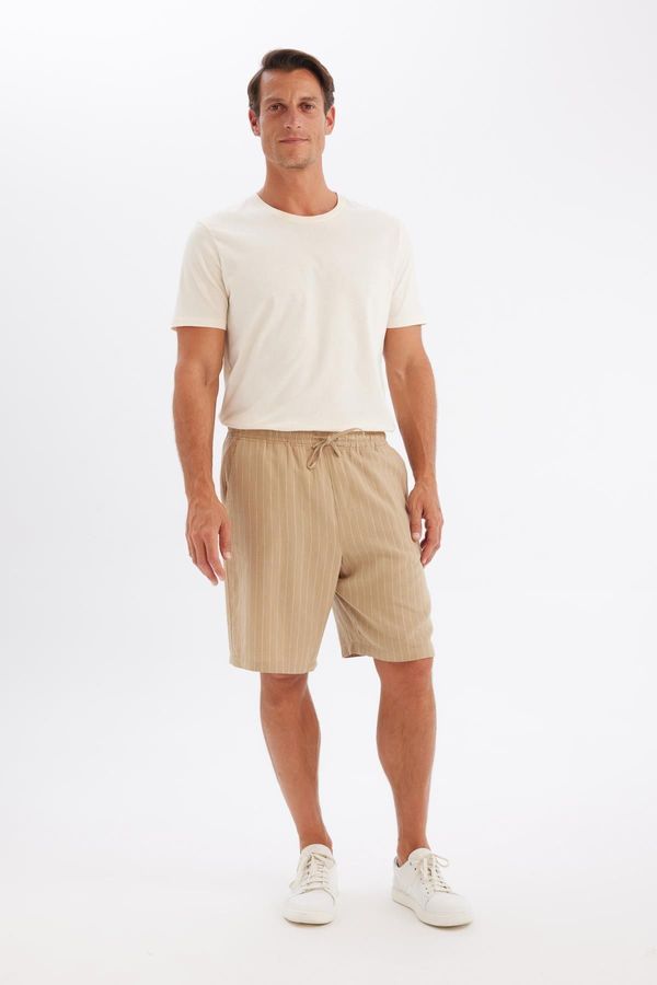 DEFACTO DEFACTO Relax Fit Linen Blend Bermuda Shorts