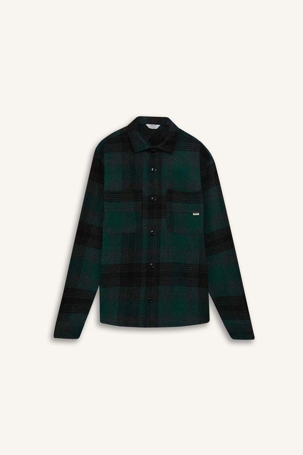 DEFACTO DEFACTO Relax Fit Plaid Lumberjack Long Sleeve Shirt Jacket