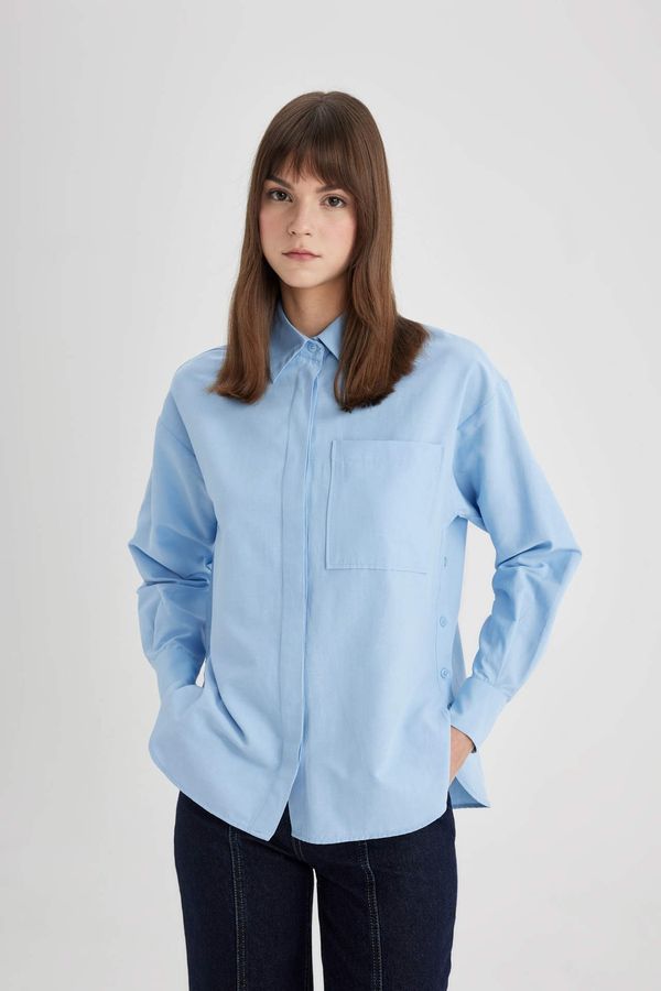 DEFACTO DEFACTO Relax Fit Poplin Long Sleeve Tunic
