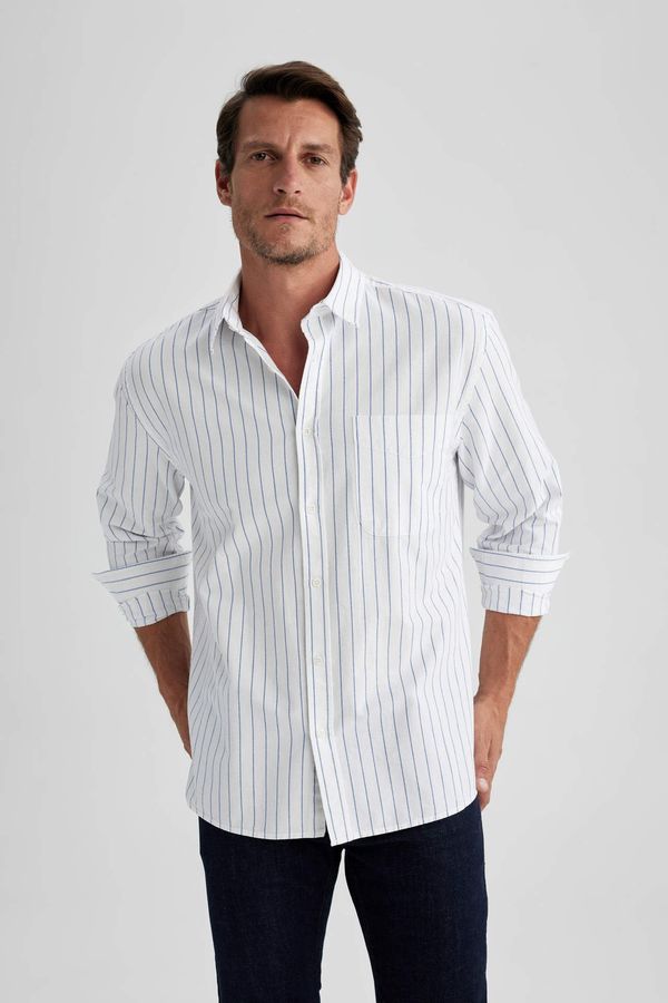 DEFACTO DEFACTO Relax Fit Striped Long Sleeve Shirt