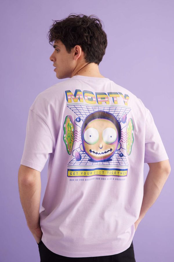 DEFACTO DEFACTO Rick and Morty Licensed Comfort Fit Crew Neck Printed T-Shirt
