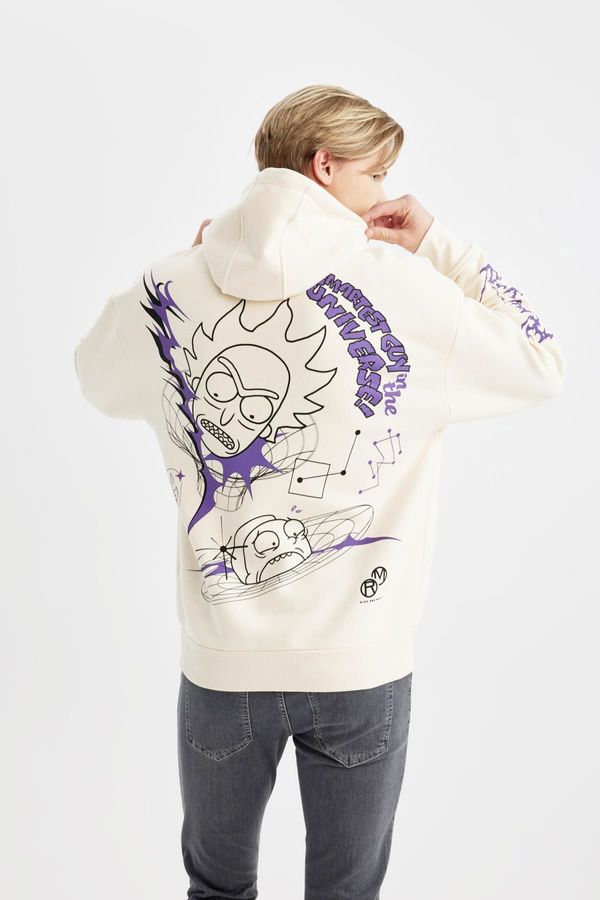 DEFACTO DEFACTO Rick And Morty Oversize Fit Hooded Sweatshirt