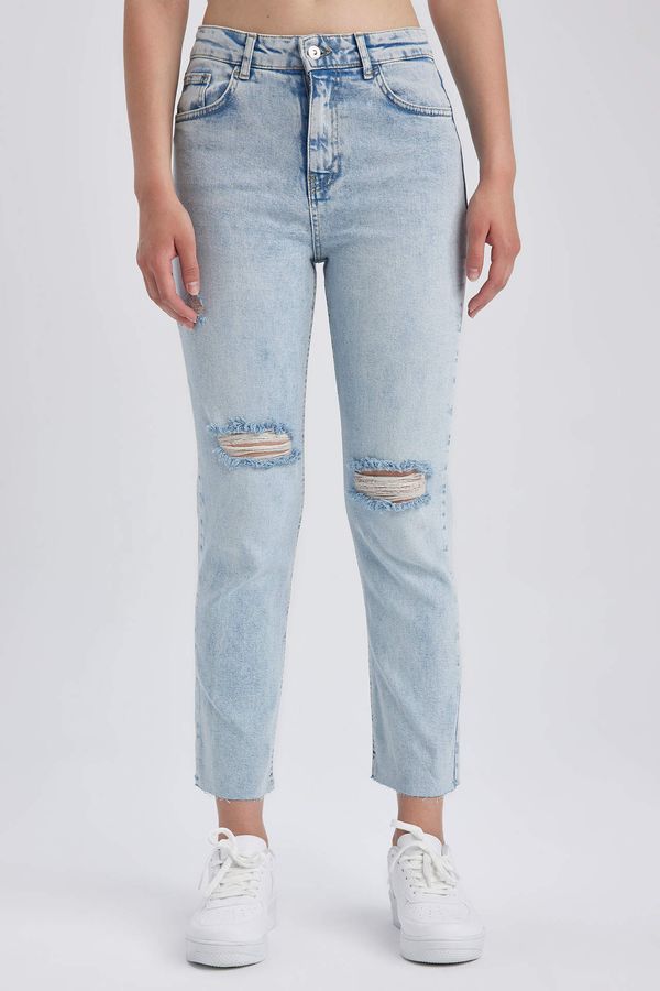 DEFACTO DEFACTO Ripped Detailed Cropped Edge Jeans Long Trousers