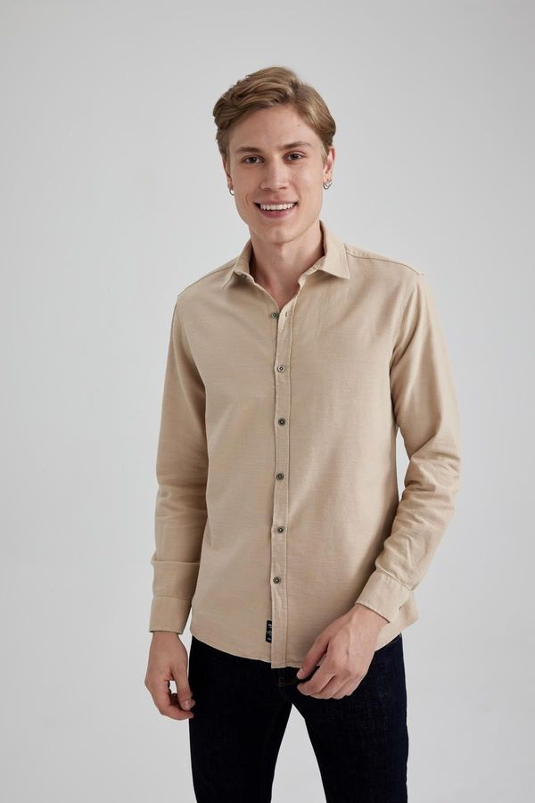 DEFACTO DEFACTO Slim Fit Cotton Long Sleeve Shirt