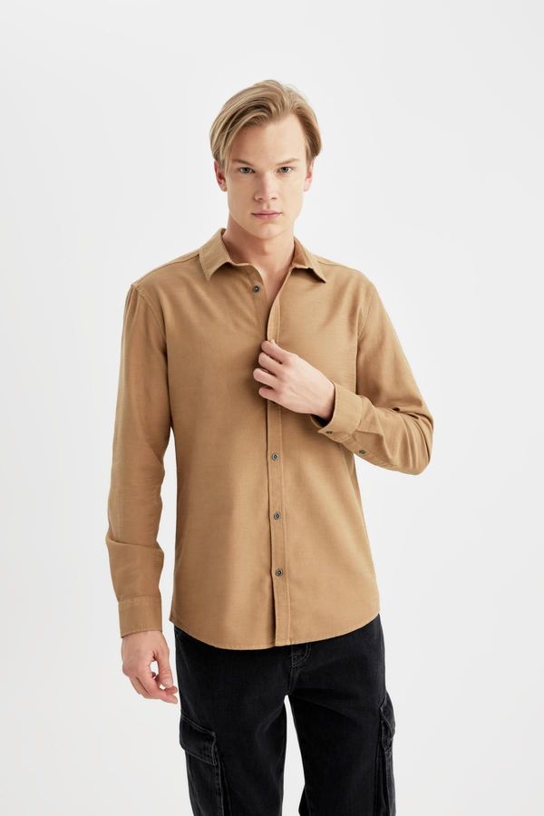 DEFACTO DEFACTO Slim Fit Cotton Long Sleeve Shirt