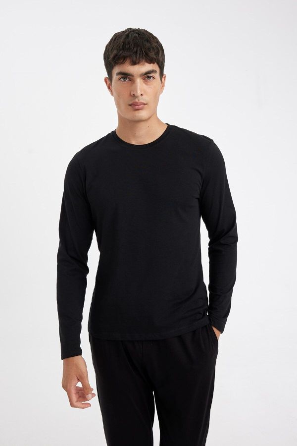 DEFACTO DEFACTO Slim Fit Crew Neck Long Sleeve Pajama Top