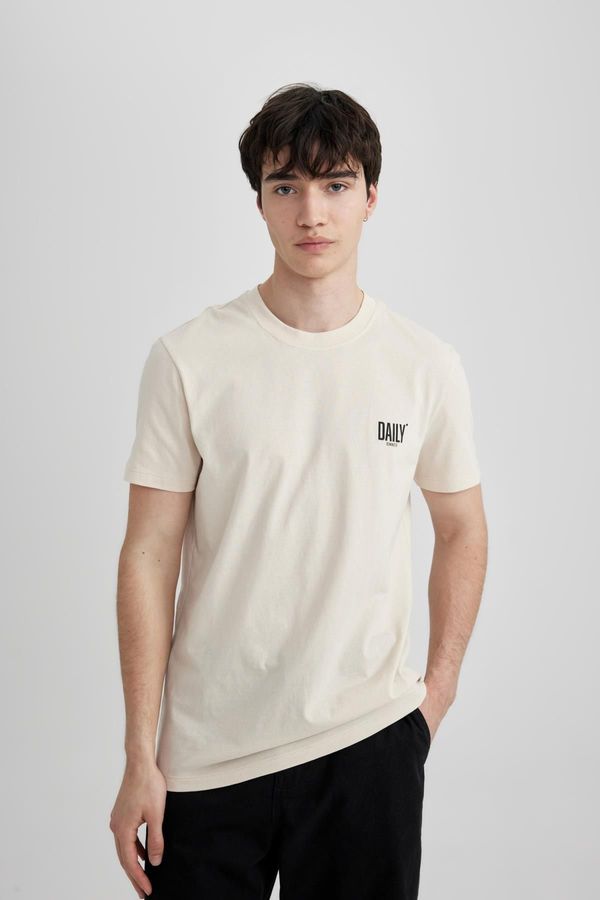 DEFACTO DEFACTO Slim Fit Crew Neck Printed Short Sleeve T-Shirt