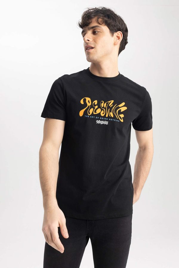 DEFACTO DEFACTO Slim Fit Crew Neck Printed T-Shirt